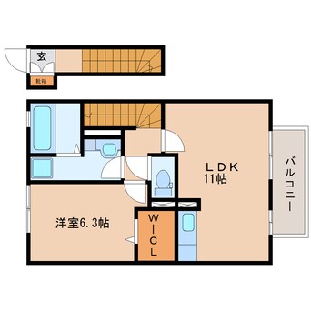 間取図 東海道本線/藤枝駅 バス8分瀬古下車:停歩2分 2階 築11年