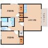 東海道本線/藤枝駅 徒歩21分 2階 築30年 2LDKの間取り