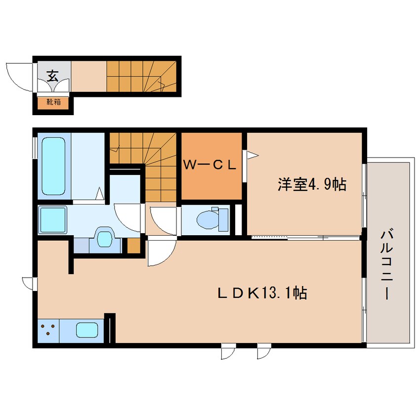 間取図 東海道本線/焼津駅 徒歩14分 2階 築6年