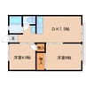 東海道本線/静岡駅 バス:12分:停歩7分 2階 築44年 2DKの間取り