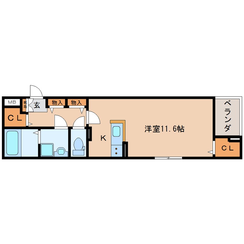 間取図 東海道本線/東静岡駅 徒歩12分 1階 築6年