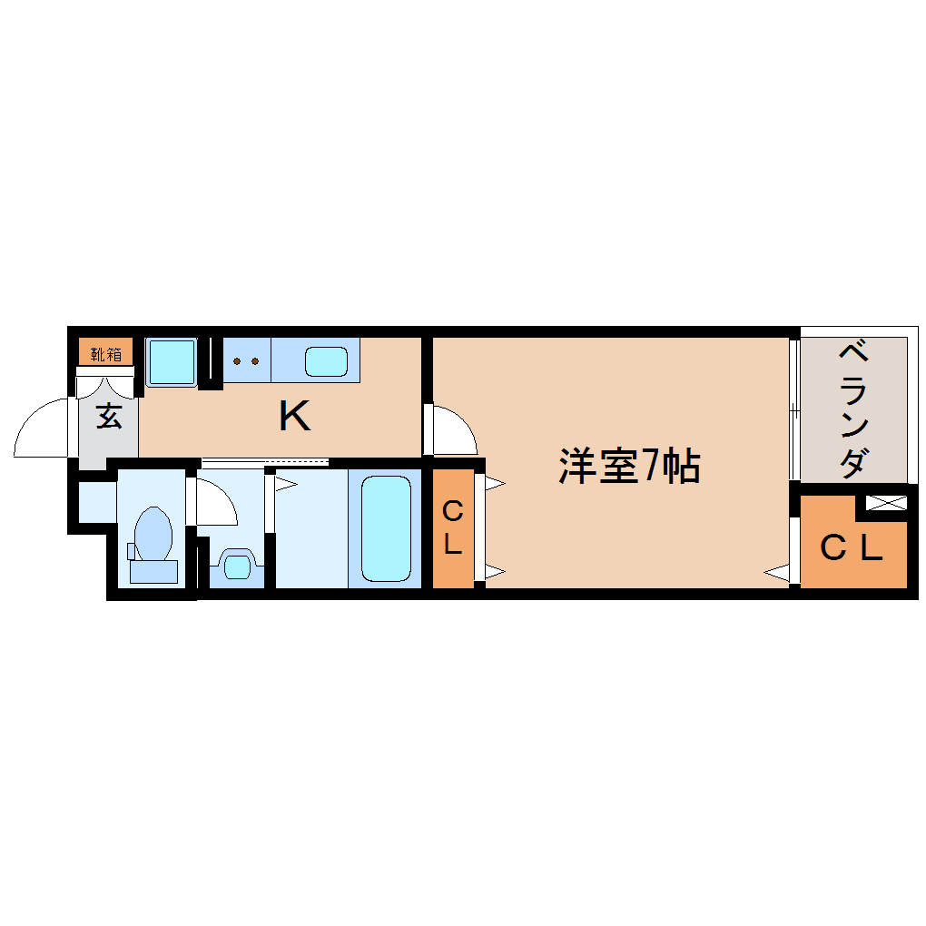 東海道本線/東静岡駅 徒歩12分 4階 築7年 1Kの間取り