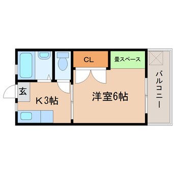 間取図 東海道本線/東静岡駅 徒歩26分 2階 築37年
