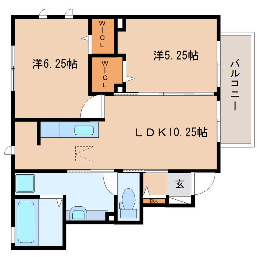 間取図 東海道本線/藤枝駅 バス8分勝草橋下車:停歩4分 1階 築9年