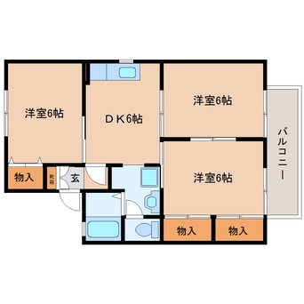 間取図 東海道本線/藤枝駅 バス19分瀬古下車:停歩2分 2階 築32年