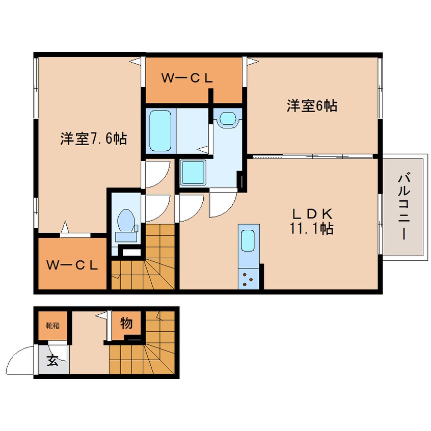 間取図 東海道本線/藤枝駅 バス10分高柳三丁目下車:停歩7分 2階 築5年