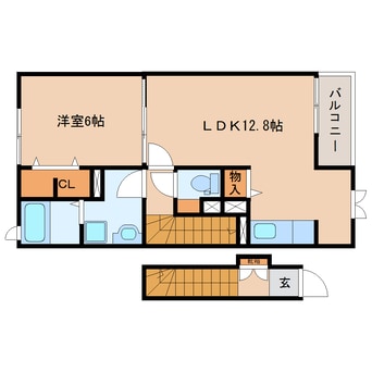 間取図 東海道本線/西焼津駅 バス16分五十海北下車:停歩8分 2階 築7年