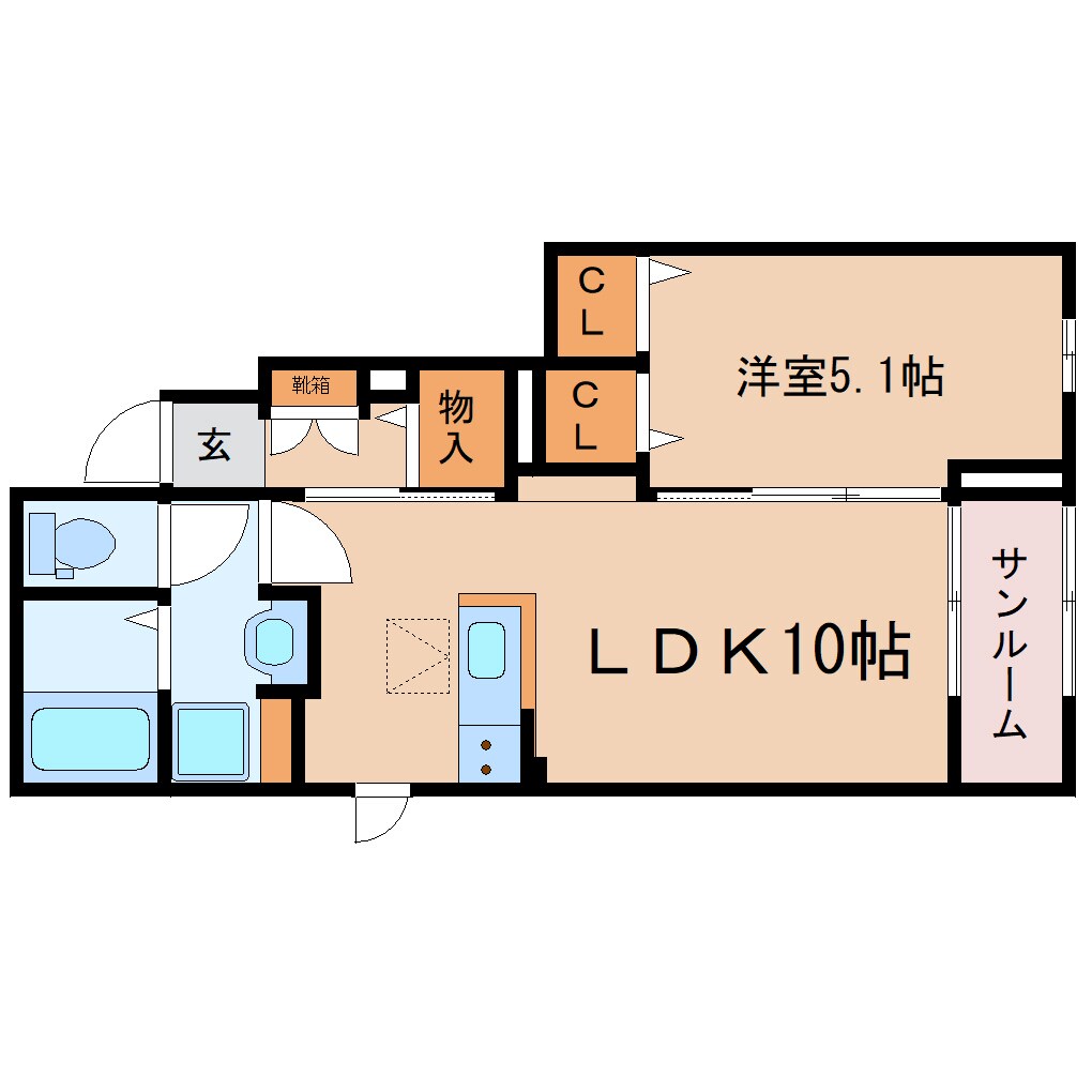間取り図 東海道本線/焼津駅 バス11分小川下車:停歩6分 1階 築7年