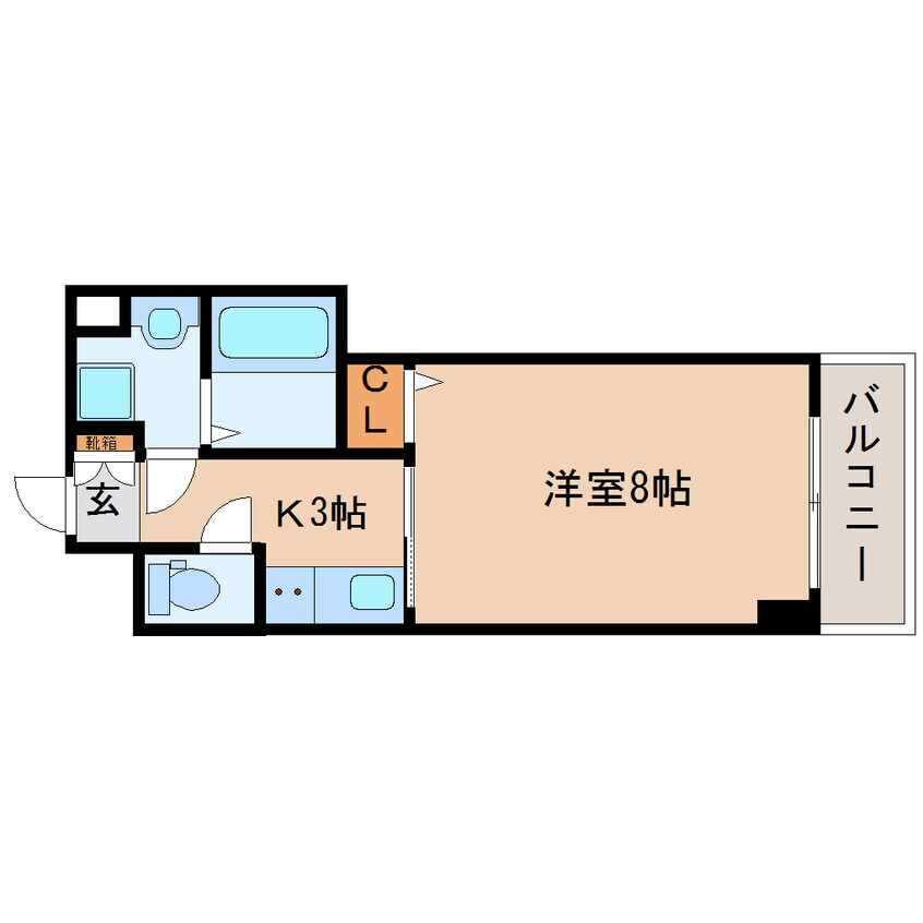 間取図 東海道本線/東静岡駅 徒歩16分 3階 築18年