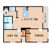 東海道本線/静岡駅 徒歩13分 3階 築6年 2LDKの間取り