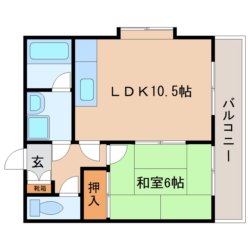 間取図 東海道本線/静岡駅 バス19分高松下車:停歩1分 2階 築35年