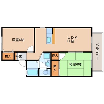 間取図 東海道本線/静岡駅 バス18分高松下車:停歩2分 2階 築30年