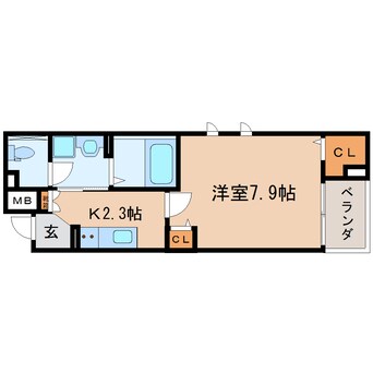 間取図 東海道本線/東静岡駅 徒歩4分 1階 築5年