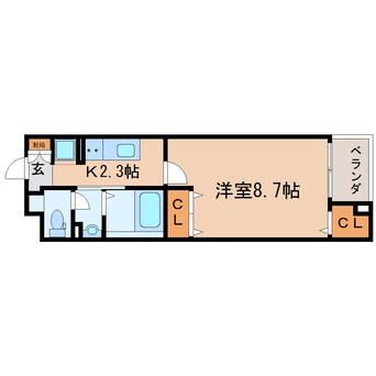 間取図 東海道本線/東静岡駅 徒歩4分 1階 築5年