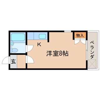 間取図 東海道本線/東静岡駅 徒歩11分 2階 築40年