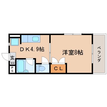 間取図 東海道本線/静岡駅 バス15分有明町南下車:停歩6分 3階 築28年