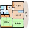 東海道本線/静岡駅 バス:22分:停歩5分 3階 築46年 3DKの間取り