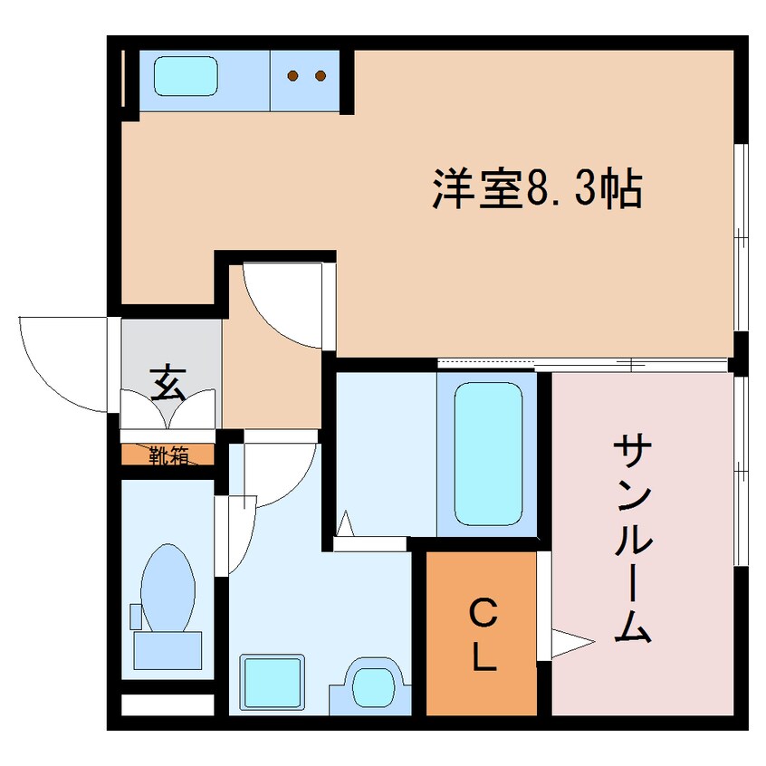 間取図 東海道本線/静岡駅 バス16分中野新田下車:停歩4分 2階 築5年