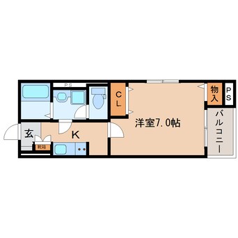 間取図 東海道本線/東静岡駅 徒歩6分 4階 築4年