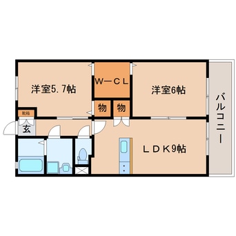 間取図 東海道本線/西焼津駅 徒歩5分 2階 築17年