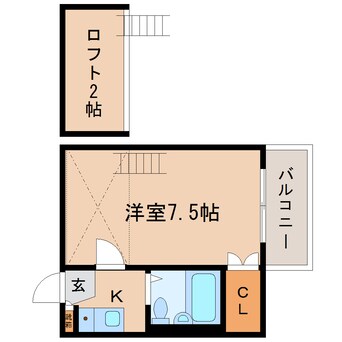 間取図 東海道本線/焼津駅 徒歩12分 2階 築33年