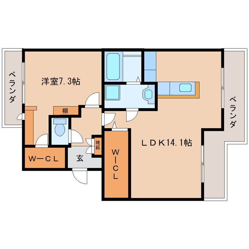 間取図 東海道本線/藤枝駅 徒歩23分 1階 築31年
