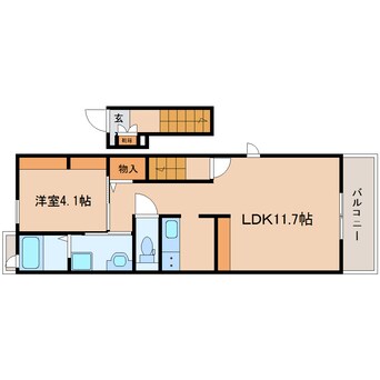 間取図 東海道本線/藤枝駅 徒歩16分 2階 築4年