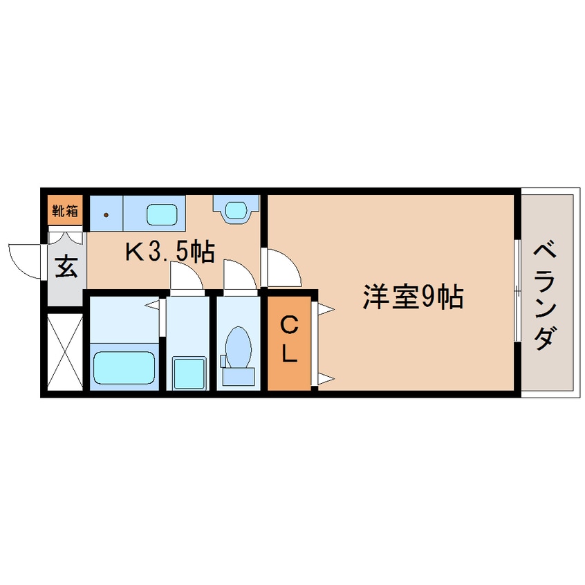 間取図 東海道本線/静岡駅 バス23分静大片山下車:停歩3分 3階 築25年