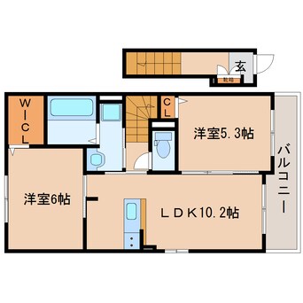 間取図 東海道本線/静岡駅 バス25分南安倍川橋下車:停歩7分 2階 築4年