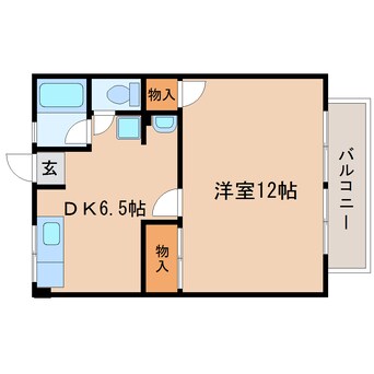 間取図 東海道本線/静岡駅 バス21分登呂2丁目下車:停歩4分 2階 築36年