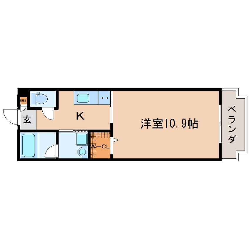 間取図 東海道本線/静岡駅 徒歩5分 4階 築7年