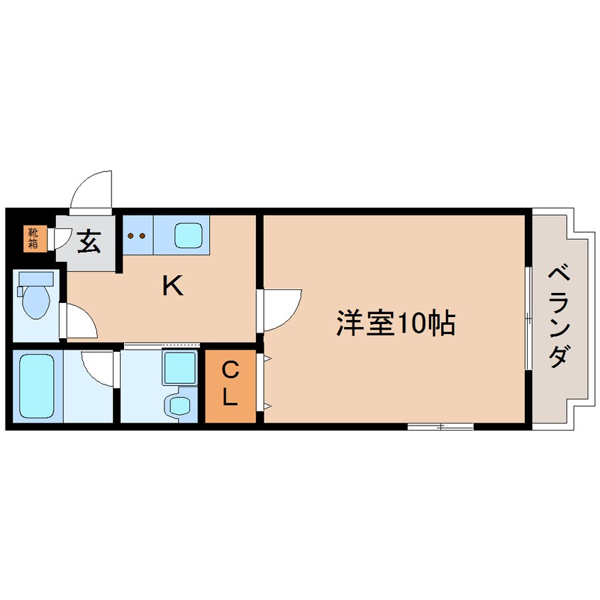 間取図 東海道本線/静岡駅 徒歩5分 4階 築7年