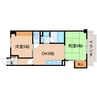 東海道本線/静岡駅 徒歩6分 4階 築45年 2DKの間取り
