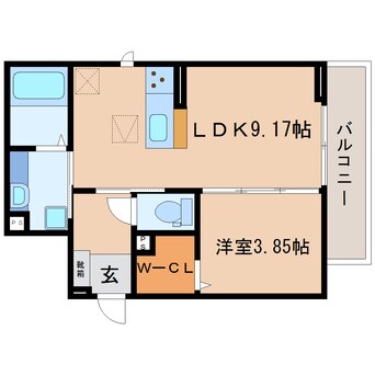 間取図 東海道本線/藤枝駅 徒歩9分 1階 築3年