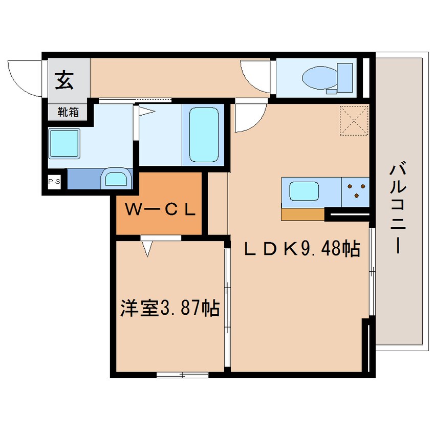 間取図 東海道本線/藤枝駅 徒歩9分 2階 築3年