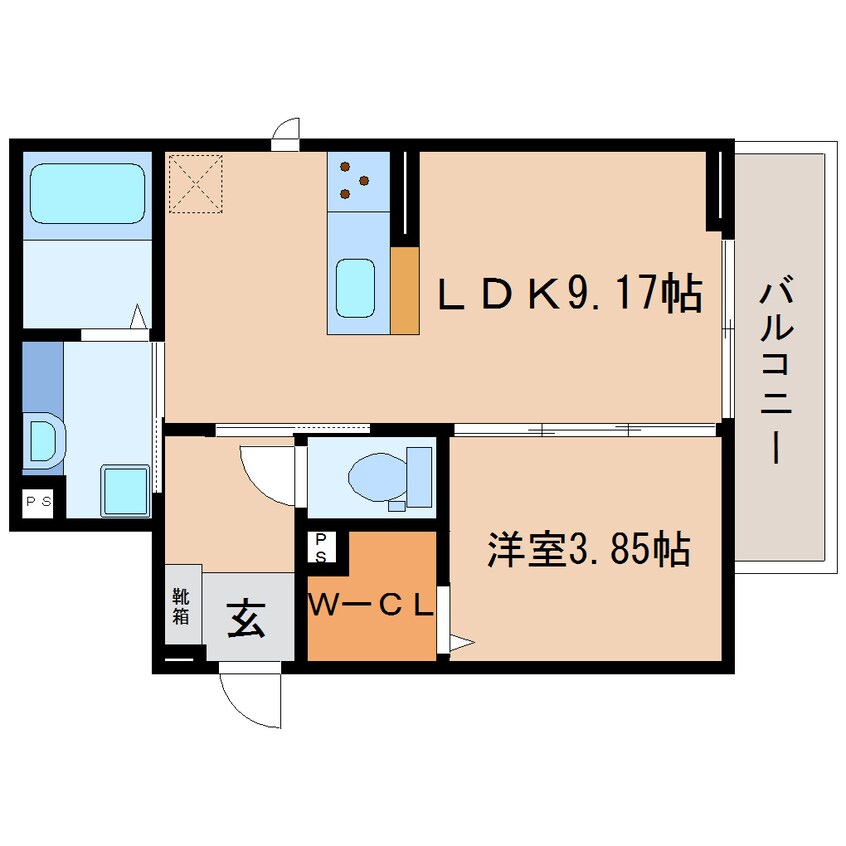 間取図 東海道本線/藤枝駅 徒歩9分 2階 築3年