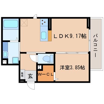 間取図 東海道本線/藤枝駅 徒歩9分 2階 築3年