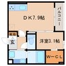 東海道本線/静岡駅 徒歩17分 2階 築3年 1DKの間取り