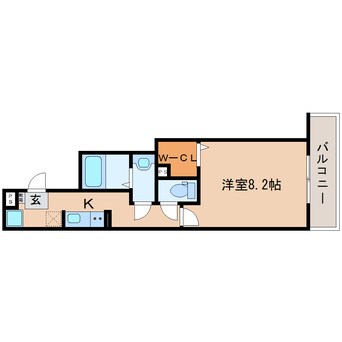 間取図 東海道本線/静岡駅 徒歩10分 2階 築3年