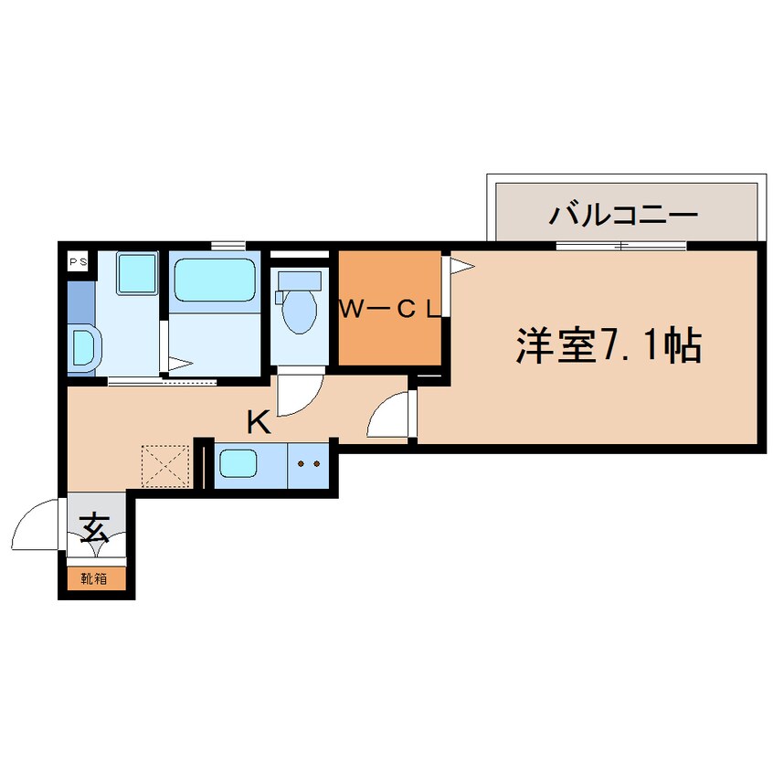 間取図 東海道本線/静岡駅 徒歩10分 3階 築3年