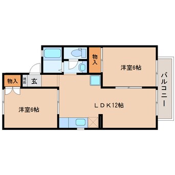 間取図 東海道本線/藤枝駅 バス10分商工会議所前下車:停歩8分 2階 築31年