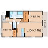 東海道本線/静岡駅 バス:13分:停歩3分 3階 築4年 2LDKの間取り