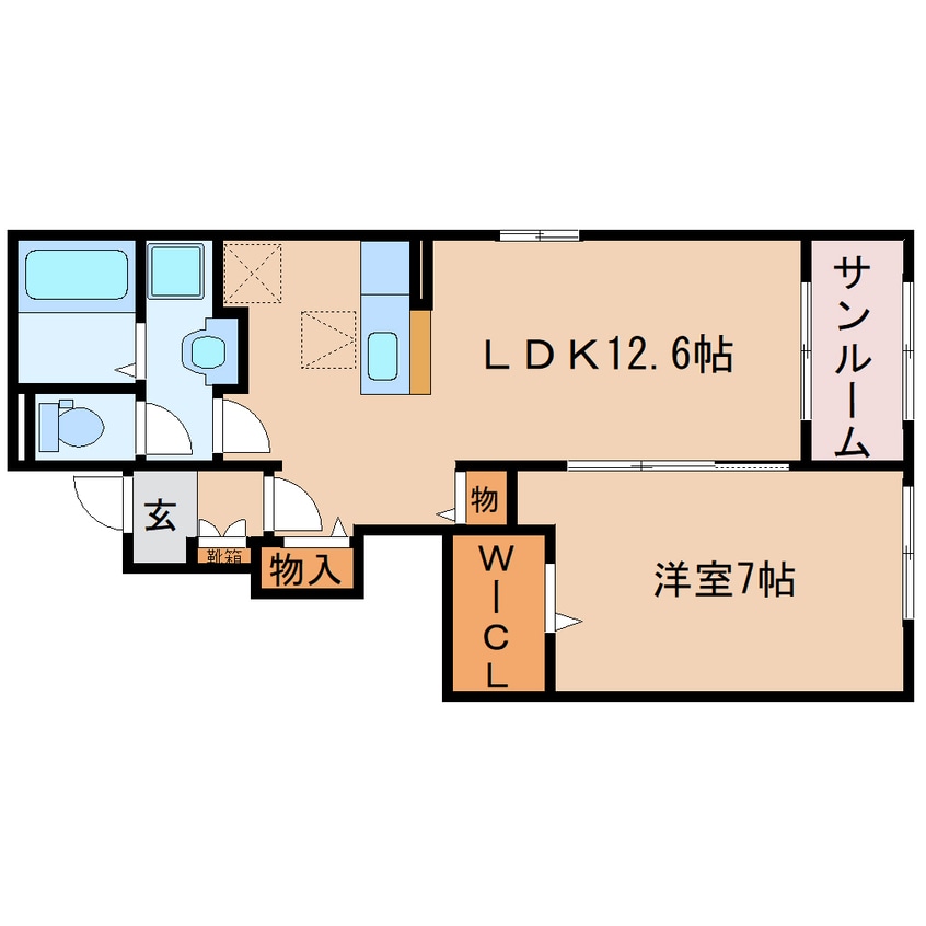 間取図 東海道本線/西焼津駅 徒歩7分 1階 築4年