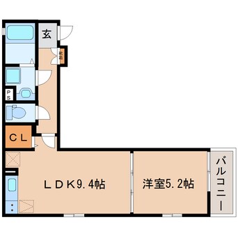 間取図 東海道本線/静岡駅 徒歩14分 1階 築3年