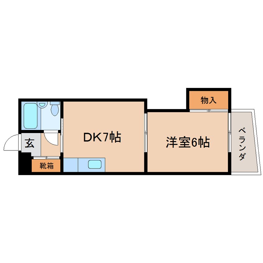 間取図 東海道本線/東静岡駅 徒歩19分 2階 築38年