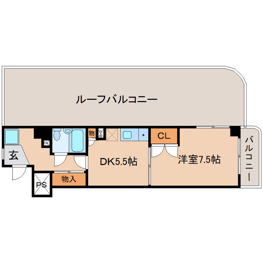 間取図 東海道本線/焼津駅 徒歩1分 5階 築31年