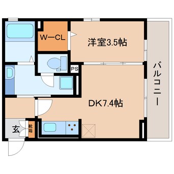 間取図 東海道本線/静岡駅 徒歩10分 3階 築2年