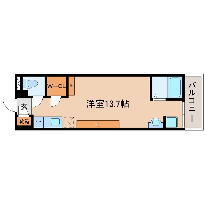 間取図 東海道本線/東静岡駅 徒歩14分 2階 築2年