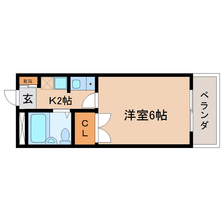 間取図 東海道本線/静岡駅 徒歩7分 4階 築27年