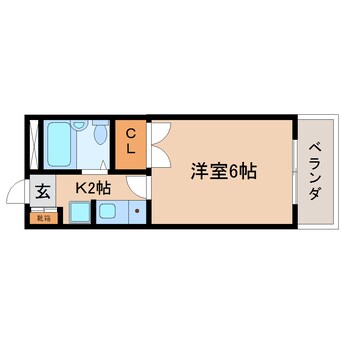 間取図 東海道本線/静岡駅 徒歩7分 2階 築27年